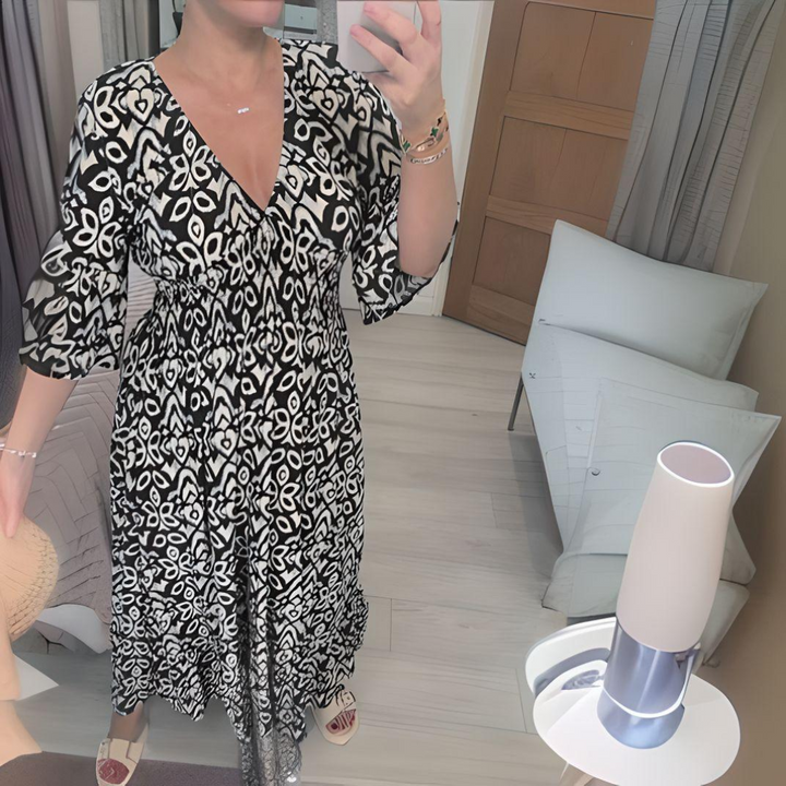 Lillia | Boho Printed Dress